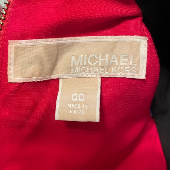 Michael Kors Red and Black Dress with Gold Stud Hardware - Picture 8 of 10